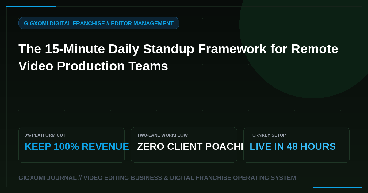 The 15-Minute Daily Standup Framework for Remote Video Production Teams