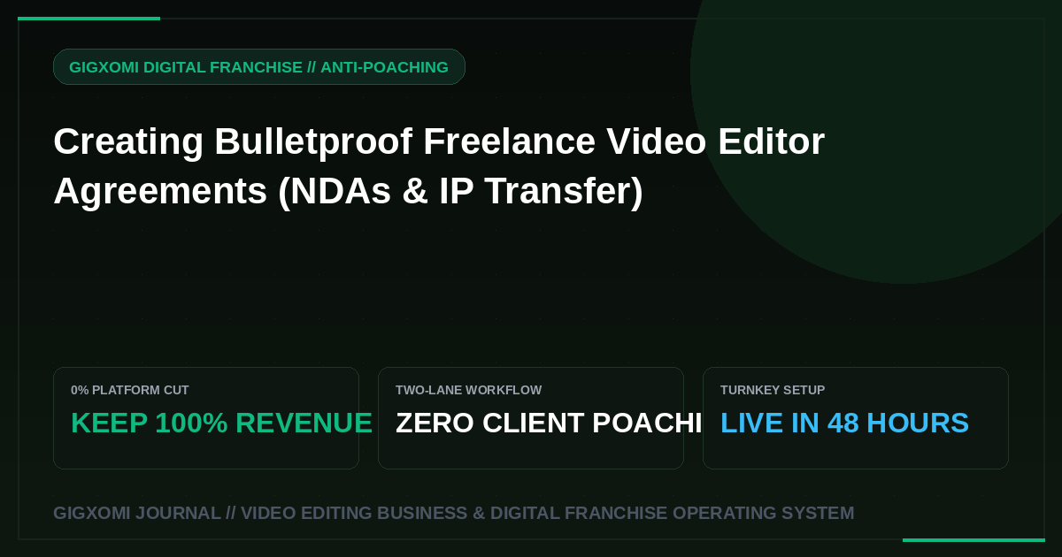 Creating Bulletproof Freelance Video Editor Agreements (NDAs & IP Transfer)
