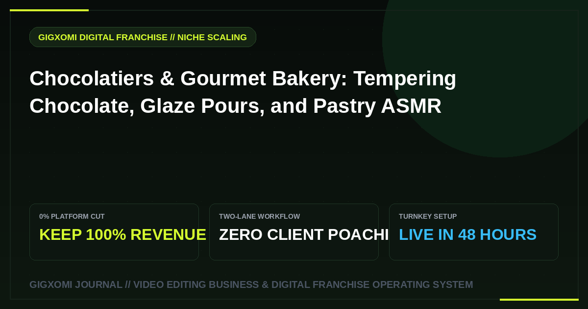 Chocolatiers & Gourmet Bakery: Tempering Chocolate, Glaze Pours, and Pastry ASMR