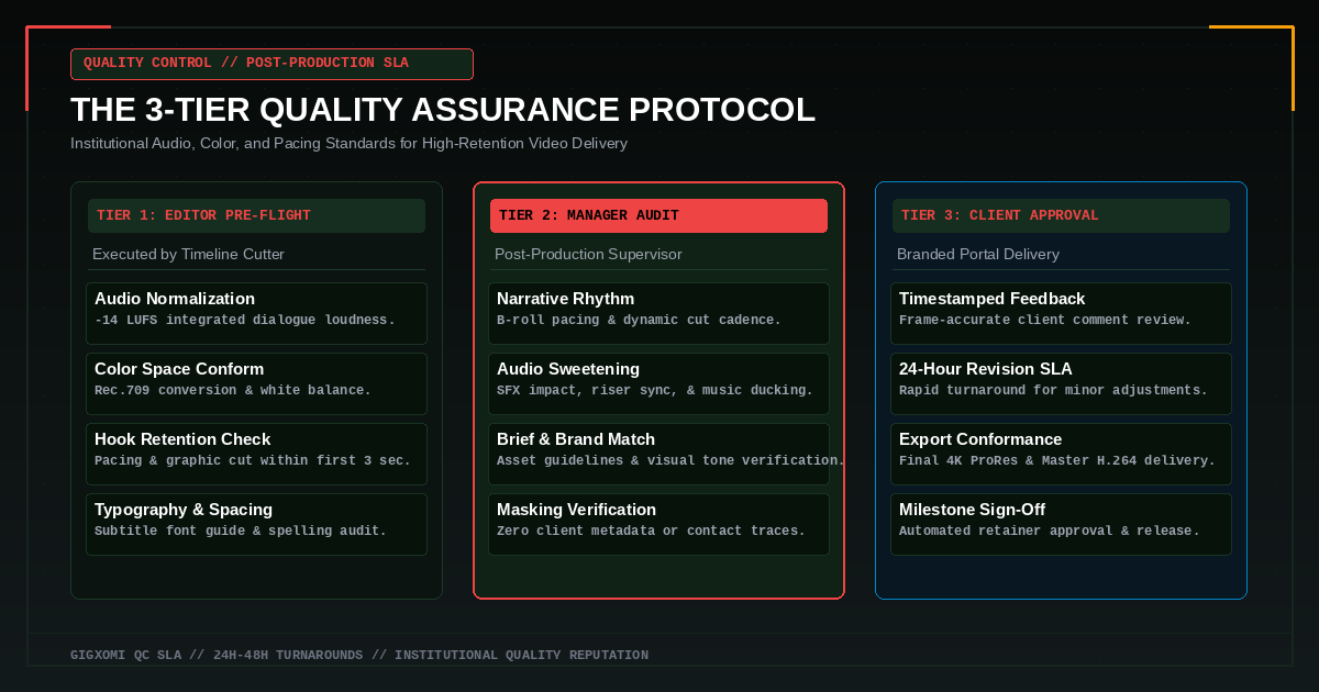 The 3-Tier Quality Assurance Protocol — Gigxomi Digital Franchise