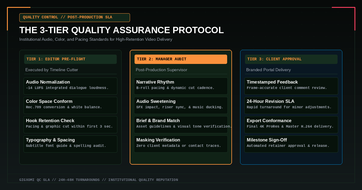 The 3-Tier Quality Assurance Protocol — Gigxomi Digital Franchise