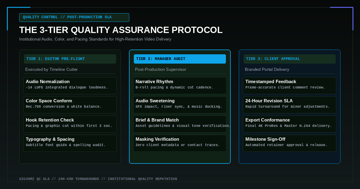 The 3-Tier Quality Assurance Protocol — Gigxomi Digital Franchise
