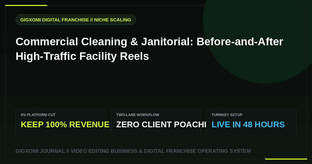 Commercial Cleaning & Janitorial: Before-and-After High-Traffic Facility Reels