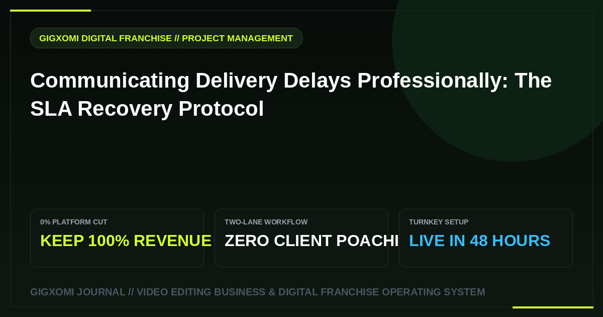 Communicating Delivery Delays Professionally: The SLA Recovery Protocol