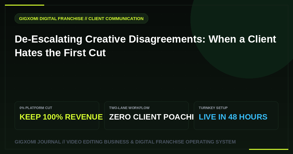 De-Escalating Creative Disagreements: When a Client Hates the First Cut