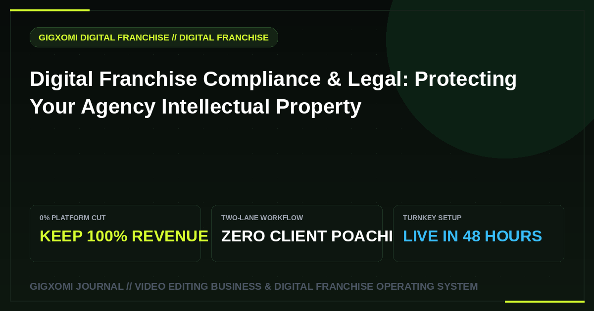 Digital Franchise Compliance & Legal: Protecting Your Agency Intellectual Property