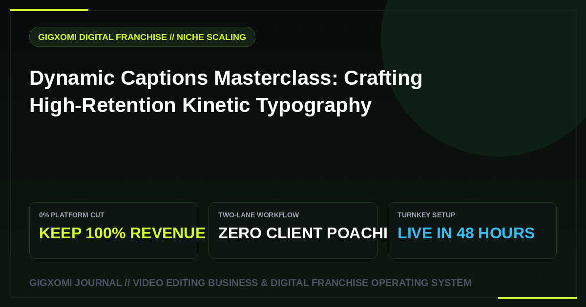 Dynamic Captions Masterclass: Crafting High-Retention Kinetic Typography