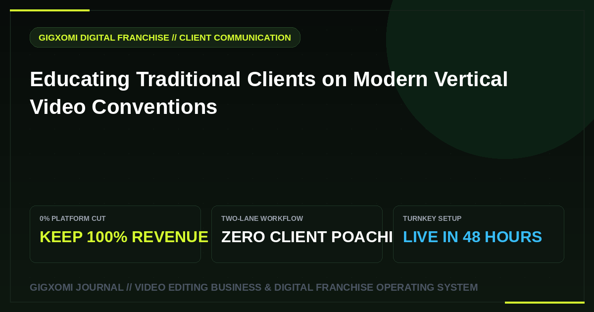 Educating Traditional Clients on Modern Vertical Video Conventions