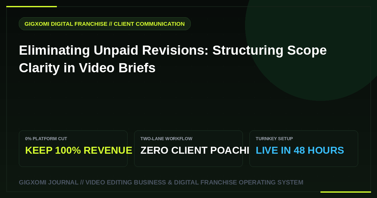 Eliminating Unpaid Revisions: Structuring Scope Clarity in Video Briefs