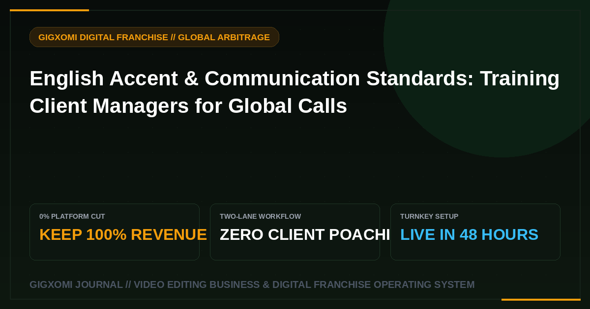 English Accent & Communication Standards: Training Client Managers for Global Calls