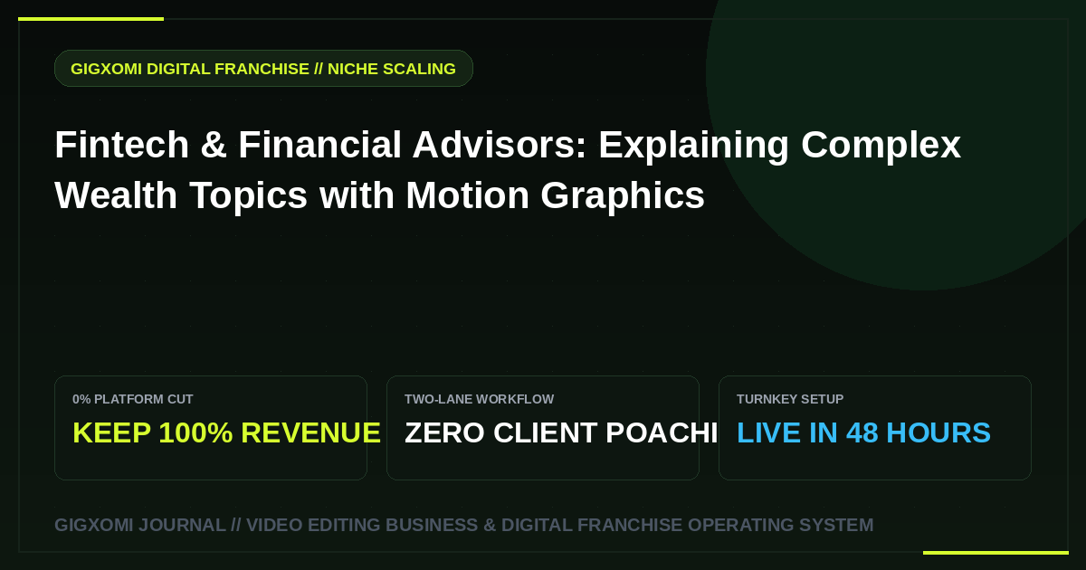 Fintech & Financial Advisors: Explaining Complex Wealth Topics with Motion Graphics