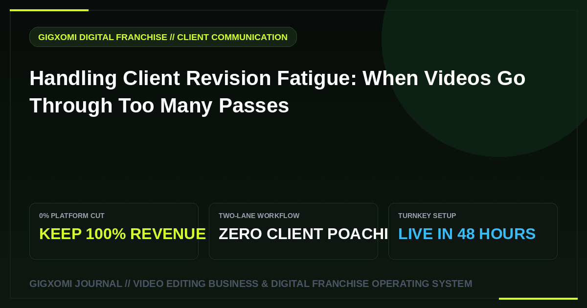 Handling Client Revision Fatigue: When Videos Go Through Too Many Passes