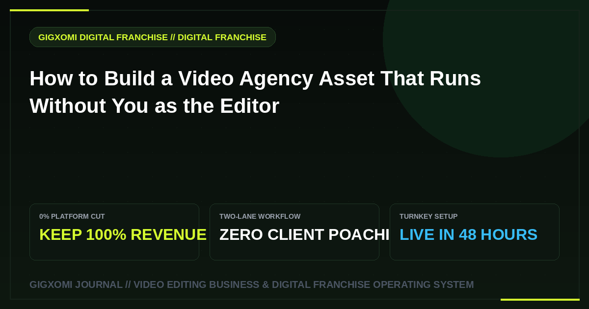 How to Build a Video Agency Asset That Runs Without You as the Editor