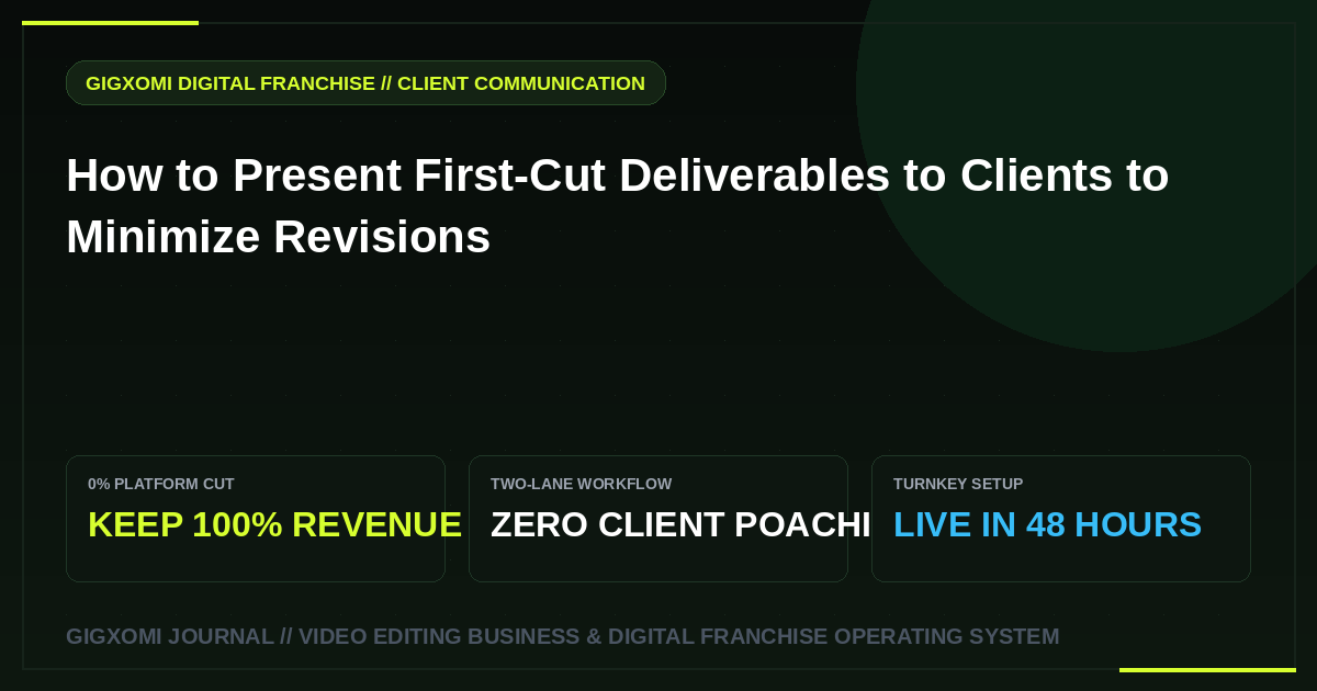 How to Present First-Cut Deliverables to Clients to Minimize Revisions