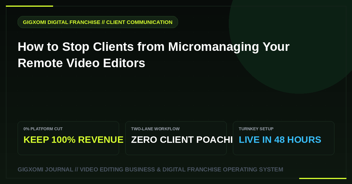 How to Stop Clients from Micromanaging Your Remote Video Editors