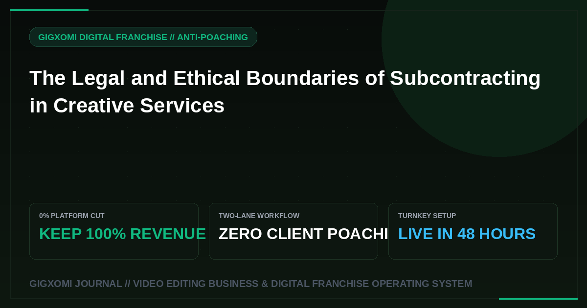 The Legal and Ethical Boundaries of Subcontracting in Creative Services