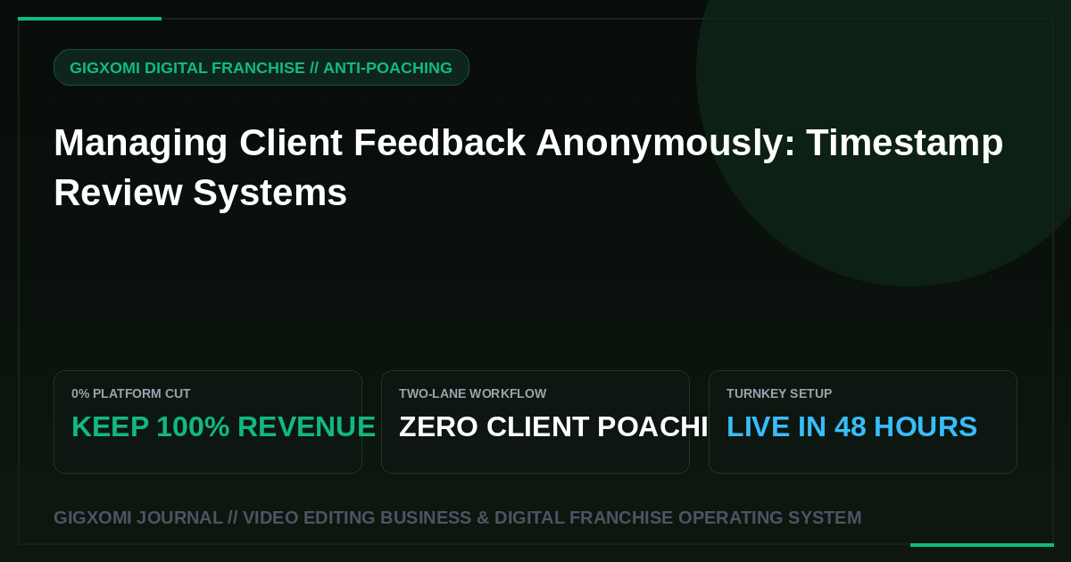 Managing Client Feedback Anonymously: Timestamp Review Systems