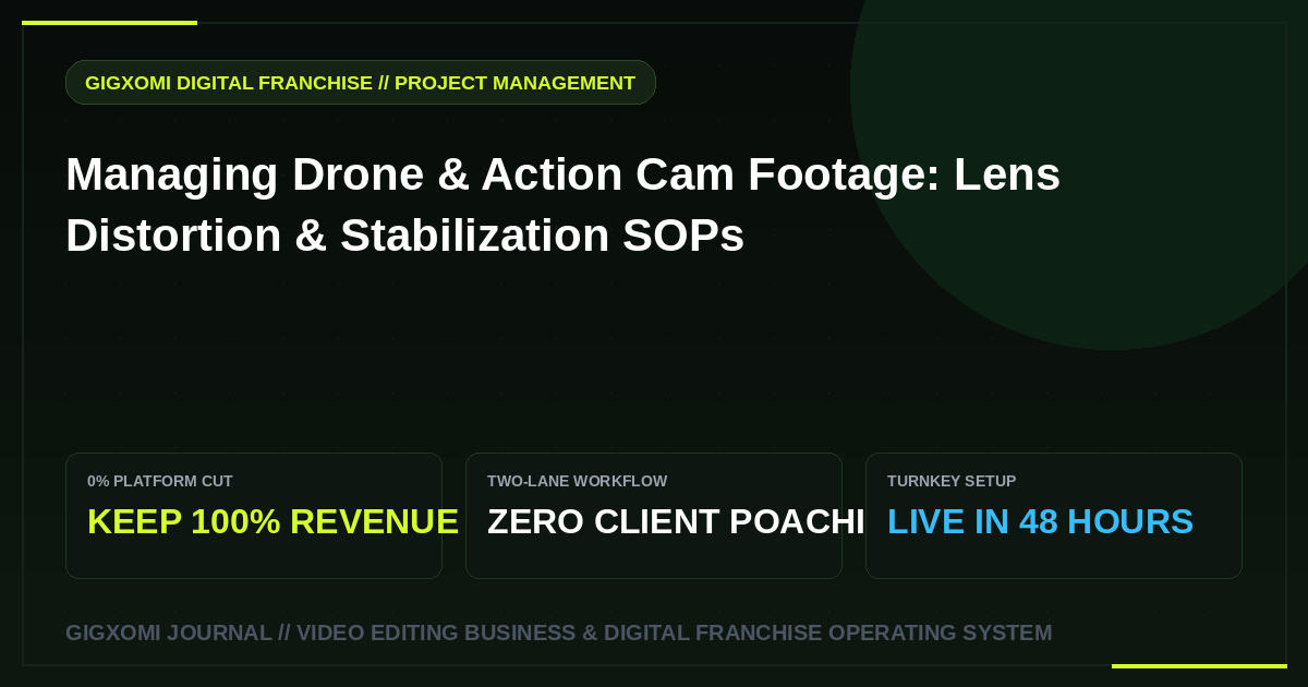 Managing Drone & Action Cam Footage: Lens Distortion & Stabilization SOPs