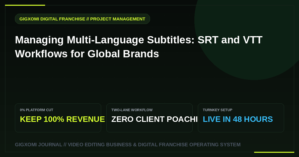 Managing Multi-Language Subtitles: SRT and VTT Workflows for Global Brands