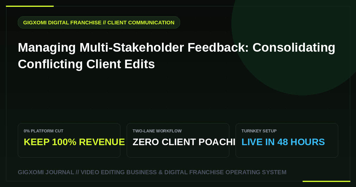 Managing Multi-Stakeholder Feedback: Consolidating Conflicting Client Edits