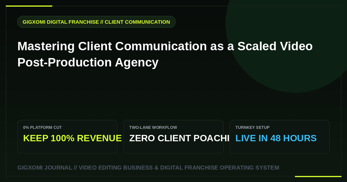 Mastering Client Communication as a Scaled Video Post-Production Agency