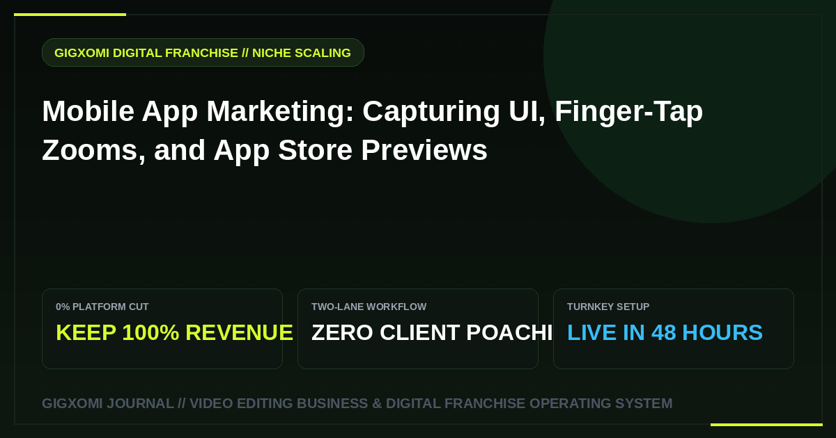 Mobile App Marketing: Capturing UI, Finger-Tap Zooms, and App Store Previews