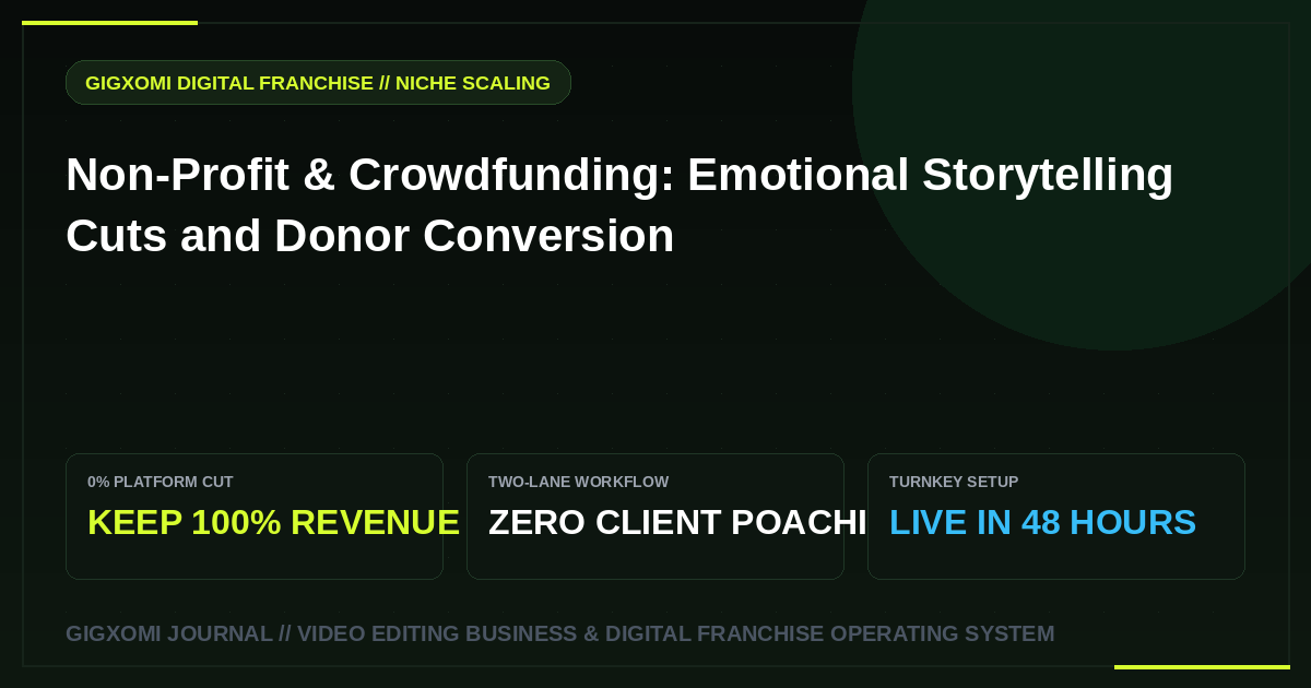 Non-Profit & Crowdfunding: Emotional Storytelling Cuts and Donor Conversion