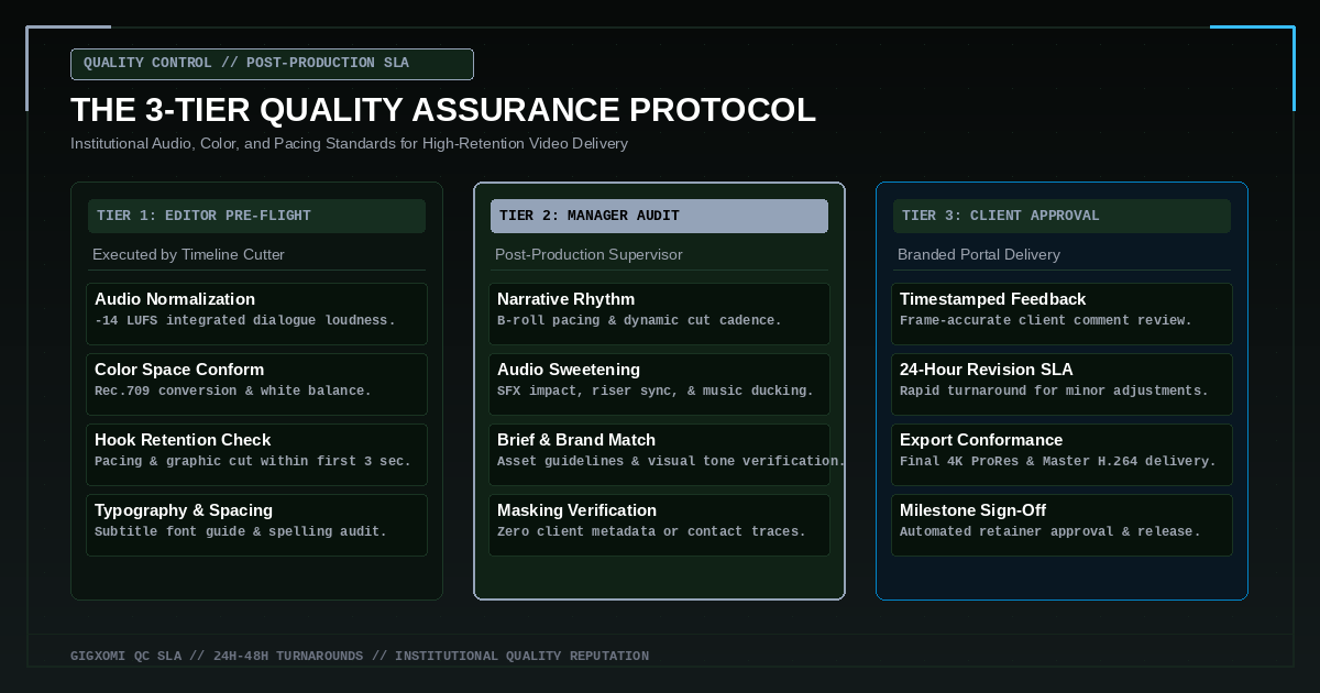 The 3-Tier Quality Assurance Protocol — Gigxomi Digital Franchise