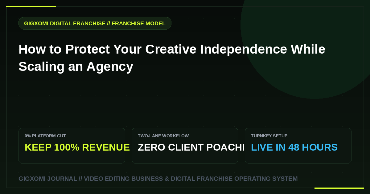 How to Protect Your Creative Independence While Scaling an Agency