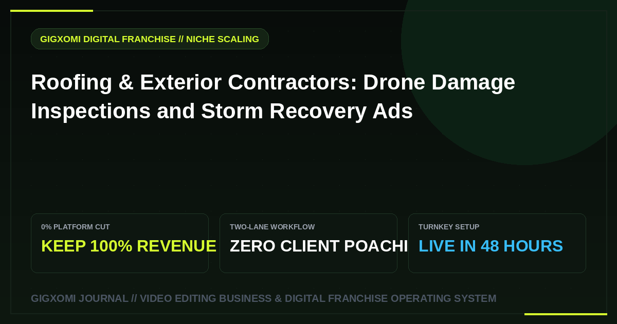 Roofing & Exterior Contractors: Drone Damage Inspections and Storm Recovery Ads