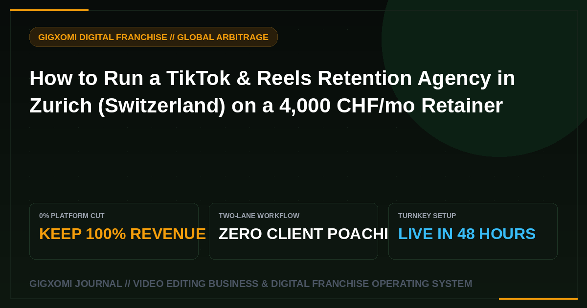How to Run a TikTok & Reels Retention Agency in Zurich (Switzerland) on a 4,000 CHF/mo Retainer