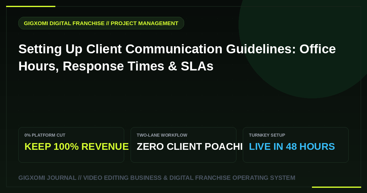 Setting Up Client Communication Guidelines: Office Hours, Response Times & SLAs