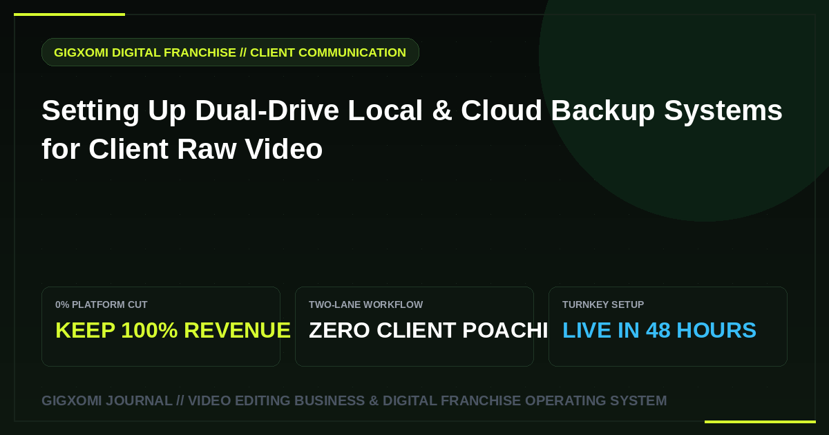 Setting Up Dual-Drive Local & Cloud Backup Systems for Client Raw Video