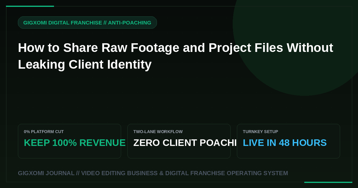 How to Share Raw Footage and Project Files Without Leaking Client Identity