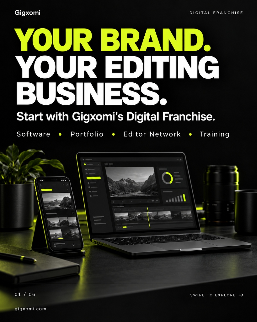 Gigxomi Digital Franchise model dashboard and agency setup