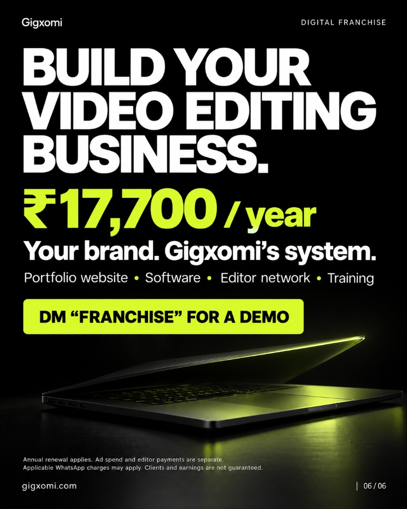 Gigxomi Digital Franchise transparent pricing 17,700 per year