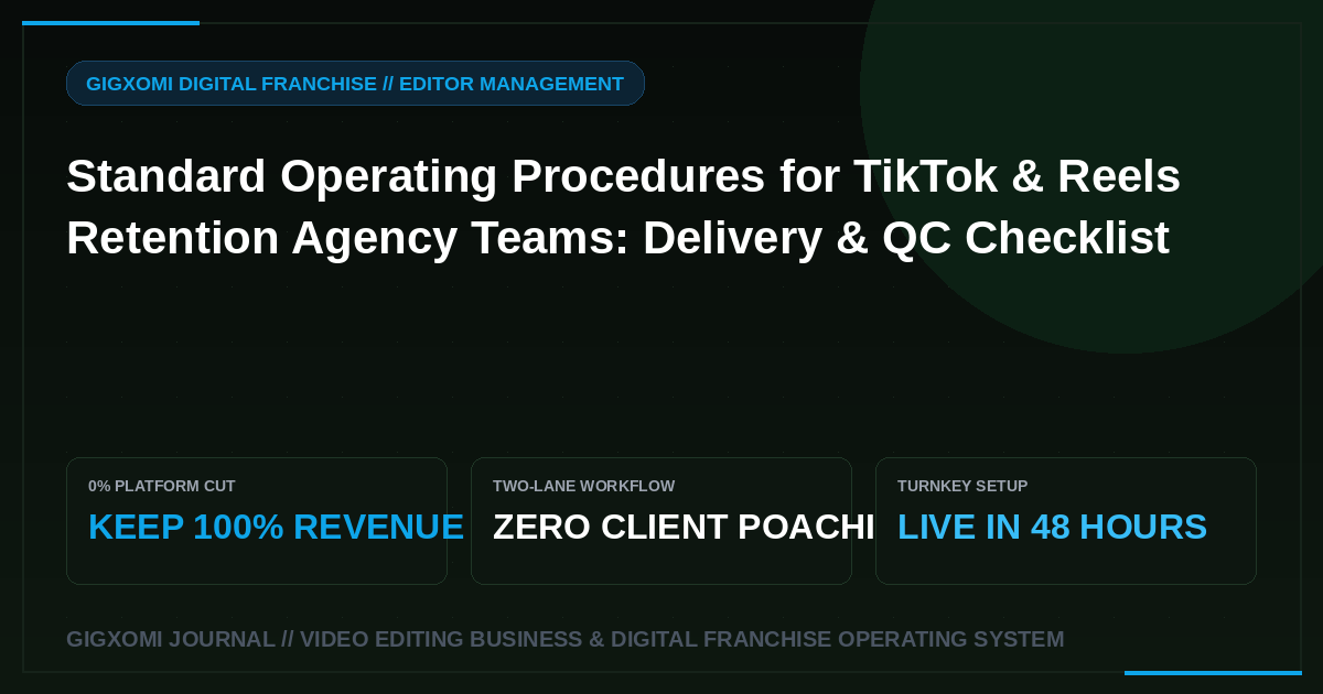 Standard Operating Procedures for TikTok & Reels Retention Agency Teams: Delivery & QC Checklist