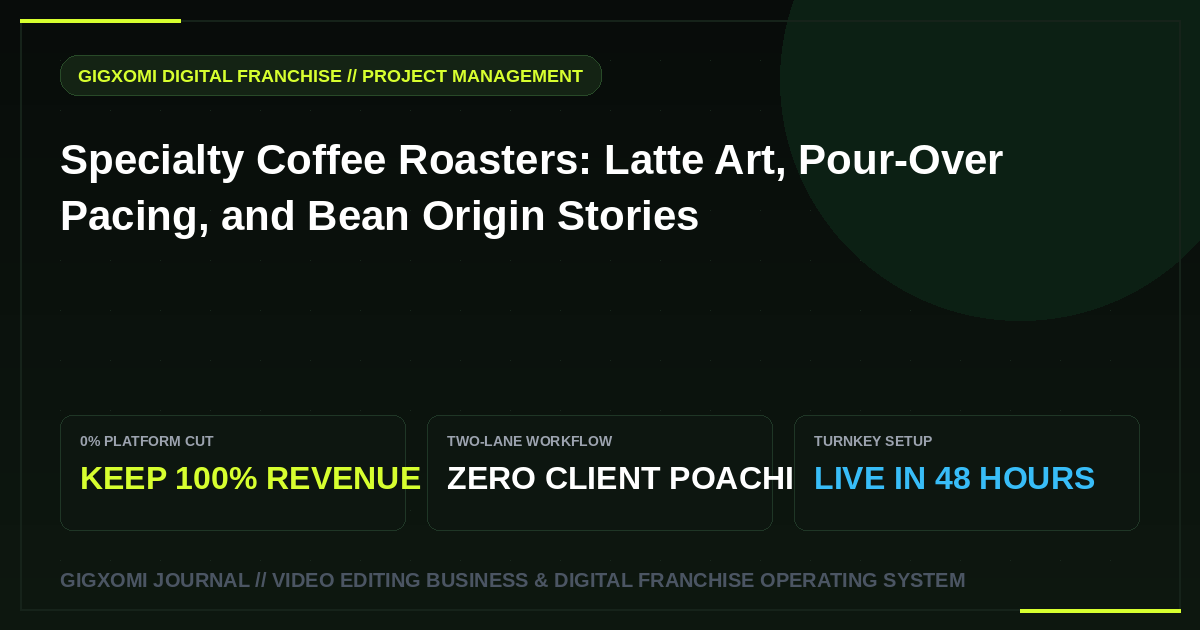 Specialty Coffee Roasters: Latte Art, Pour-Over Pacing, and Bean Origin Stories