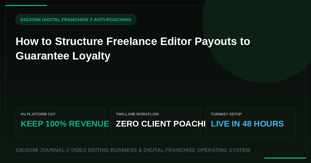 How to Structure Freelance Editor Payouts to Guarantee Loyalty