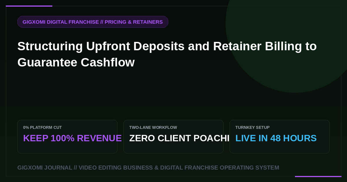 Structuring Upfront Deposits and Retainer Billing to Guarantee Cashflow