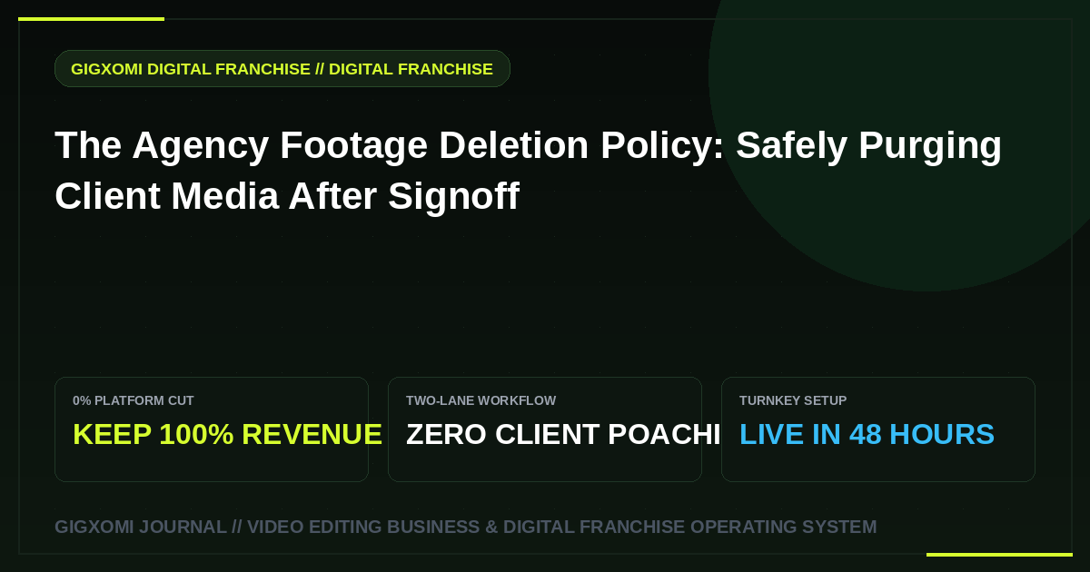 The Agency Footage Deletion Policy: Safely Purging Client Media After Signoff