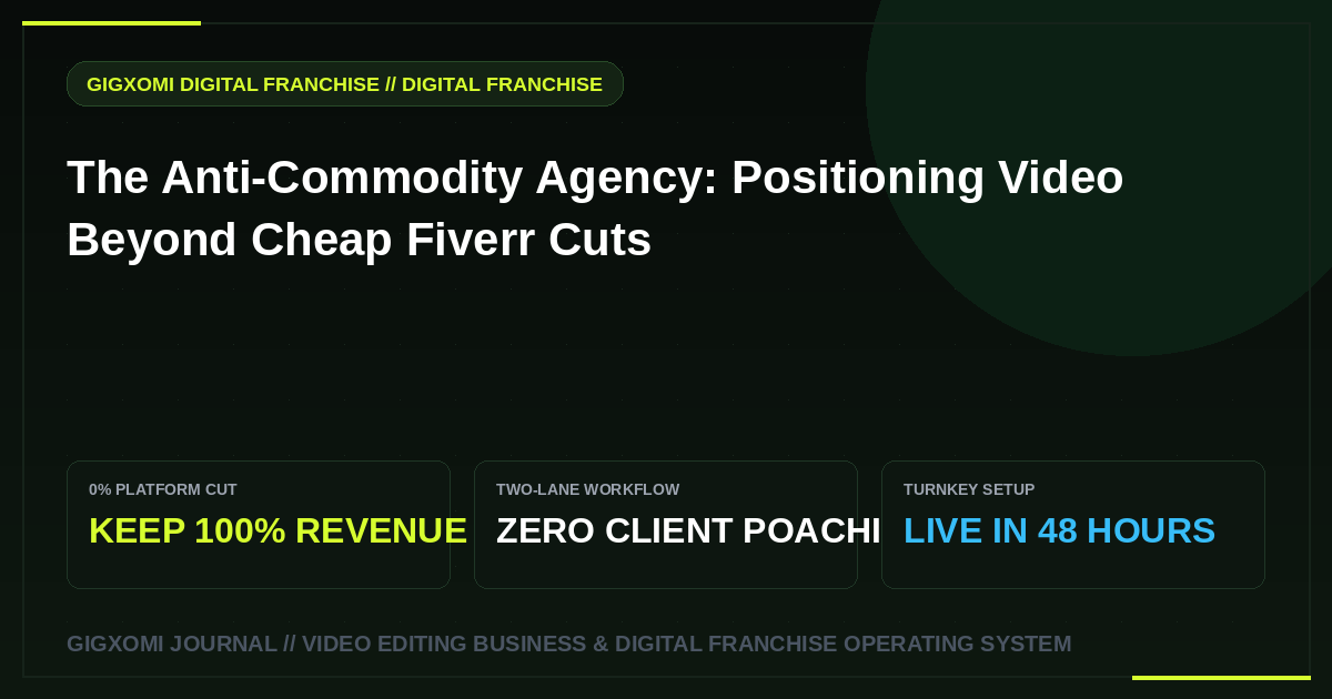 The Anti-Commodity Agency: Positioning Video Beyond Cheap Fiverr Cuts