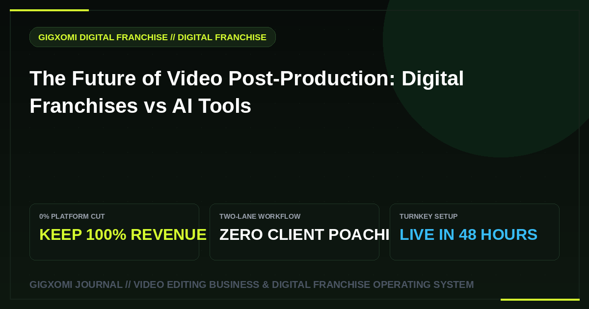 The Future of Video Post-Production: Digital Franchises vs AI Tools