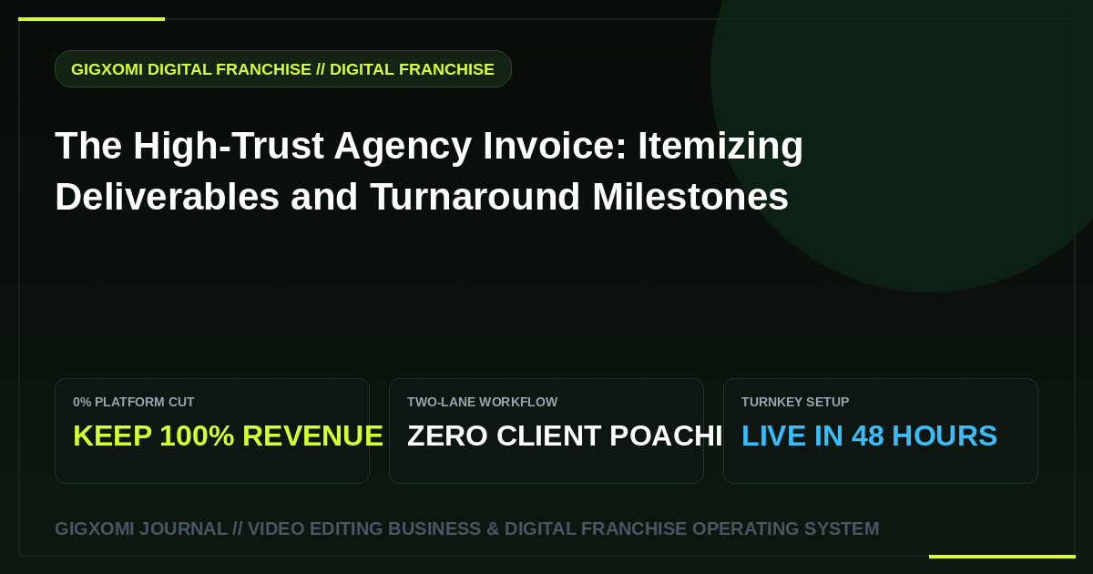 The High-Trust Agency Invoice: Itemizing Deliverables and Turnaround Milestones