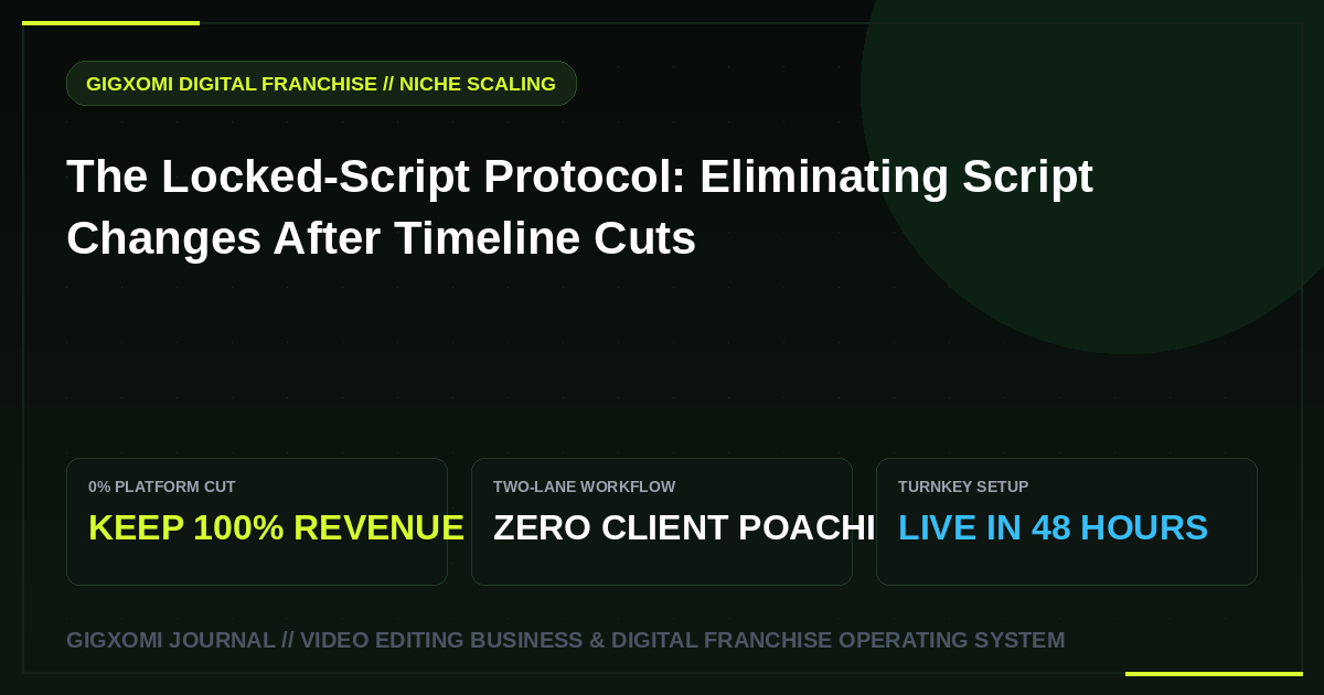 The Locked-Script Protocol: Eliminating Script Changes After Timeline Cuts