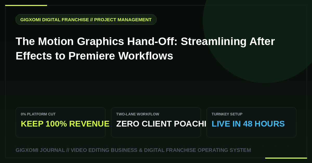 The Motion Graphics Hand-Off: Streamlining After Effects to Premiere Workflows