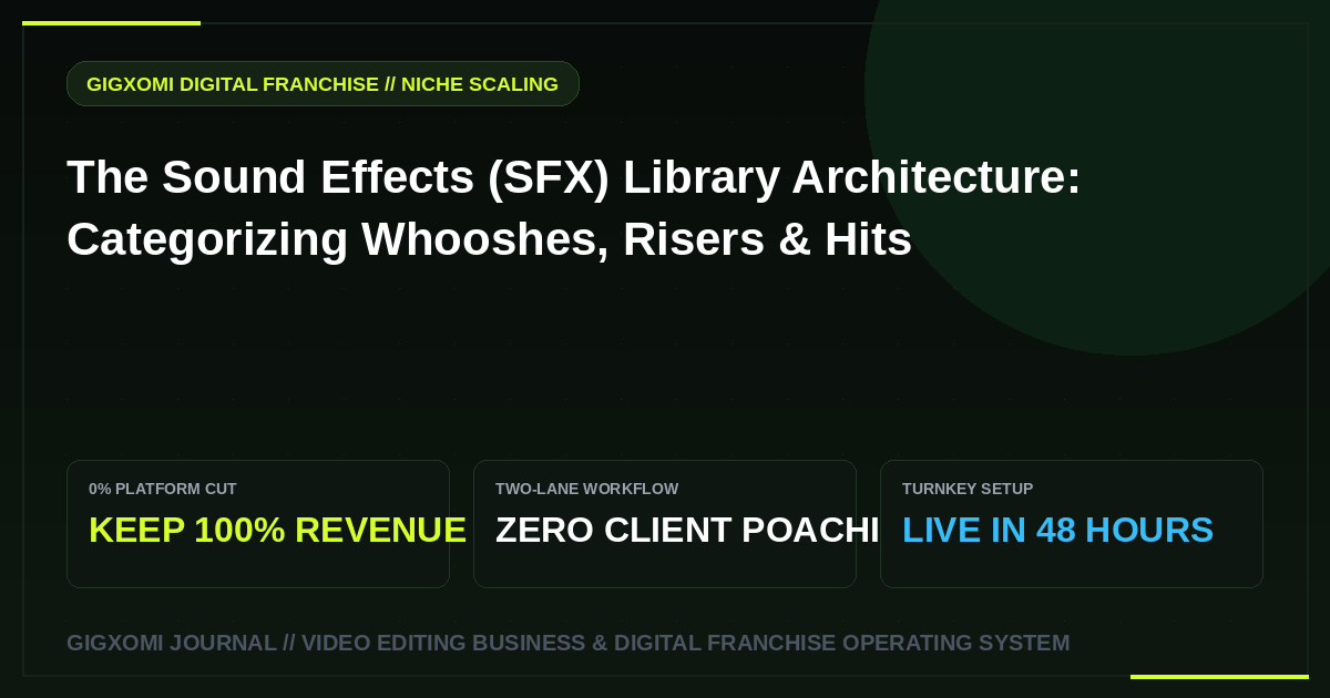 The Sound Effects (SFX) Library Architecture: Categorizing Whooshes, Risers & Hits