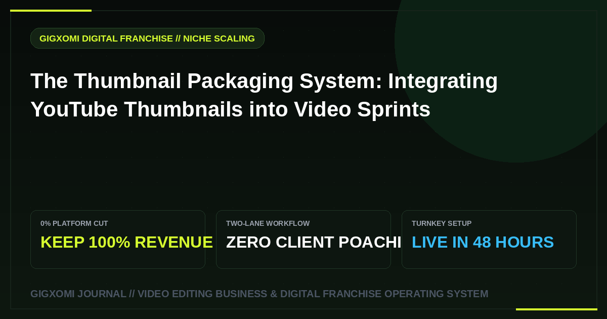 The Thumbnail Packaging System: Integrating YouTube Thumbnails into Video Sprints