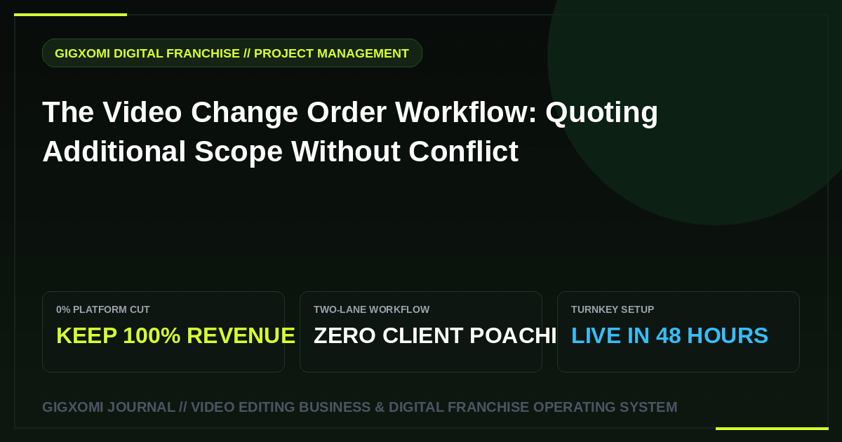 The Video Change Order Workflow: Quoting Additional Scope Without Conflict