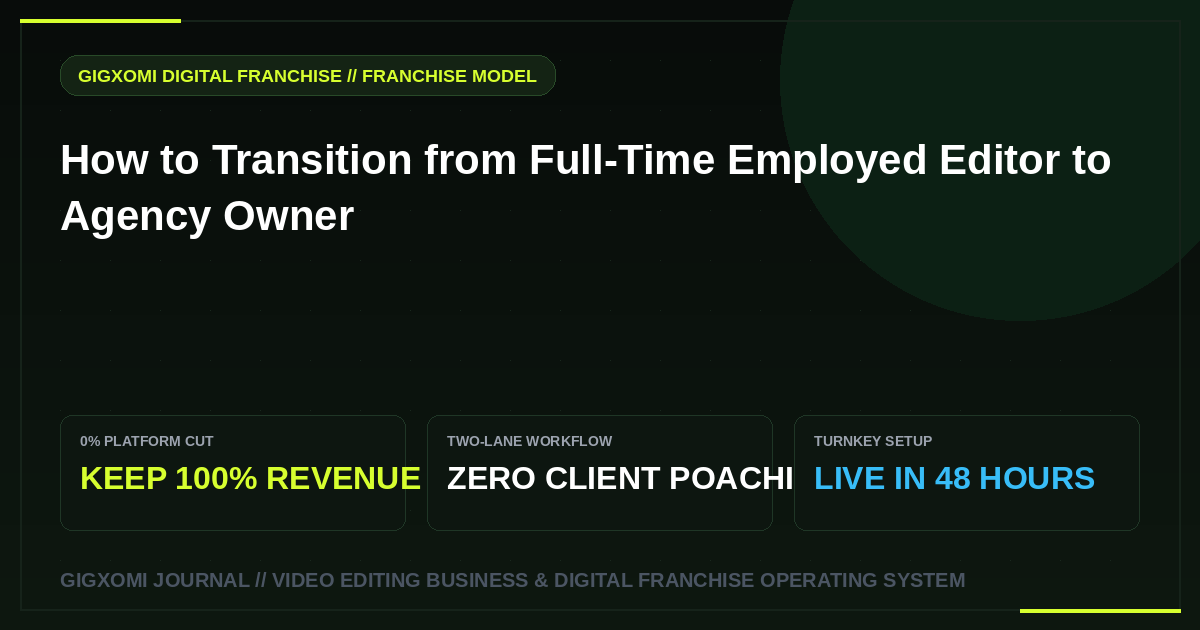 How to Transition from Full-Time Employed Editor to Agency Owner